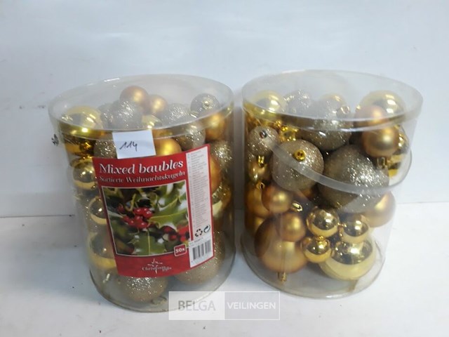 2 x kerstballen goud 50 stuks - afbeelding 2 van  3