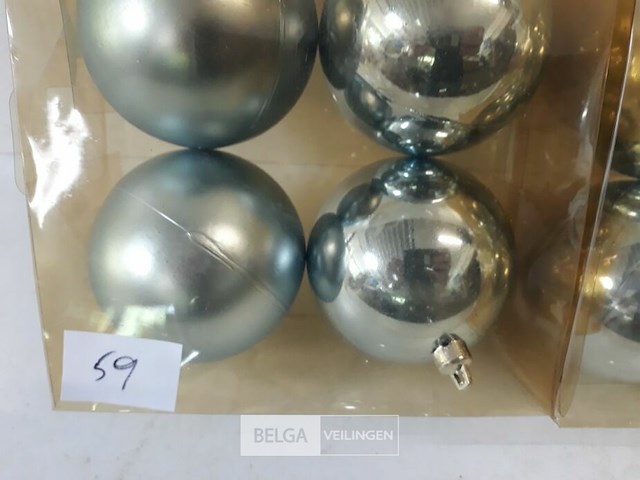 2 x kerstballen pvc 4 stuks zilver - afbeelding 3 van  3