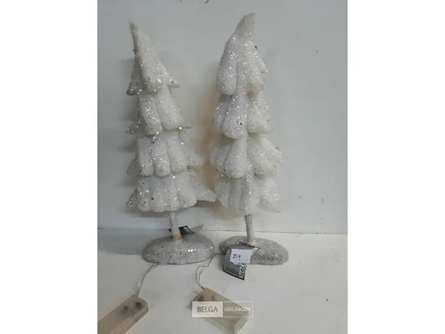 2 x kerstboom wit 40 cm met verlichting - afbeelding 3 van  3
