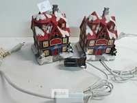 2 x kersthuisje met verlichting - afbeelding 3 van  3