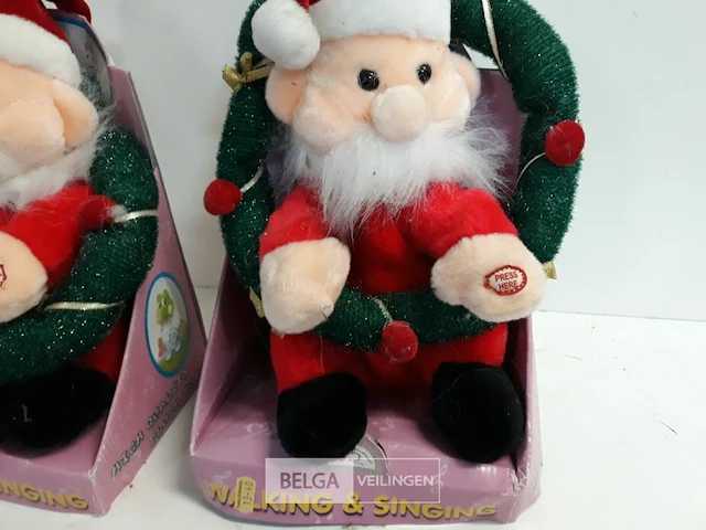 2 x kerstman danst en zingt 30 cm - afbeelding 3 van  3