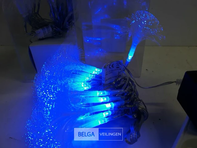 2 x kerstverlichting led met pluimen 20 l - afbeelding 3 van  3