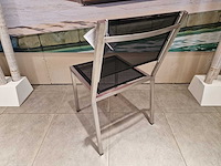 2 x kings - inox stapelstoel nexxt met textilene zwart - stapelbaar - afbeelding 3 van  4