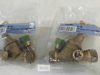 2 x kraan koper met aftap knelkoppeling 15 mm - afbeelding 3 van  3