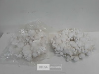 2 x krans met wat en watten bolletjes 25 cm - afbeelding 2 van  3