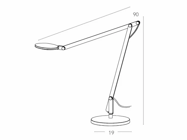 2 x lad italiaanse led design bureaulamp wit - afbeelding 5 van  9
