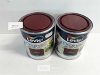 2 x lakverf levis meidoornrood 0,75l - afbeelding 1 van  3