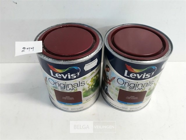 2 x lakverf levis meidoornrood 0,75l - afbeelding 2 van  3