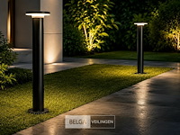 2 x led buiten sokkel lamp – 12w – 4200k neutraal wit - zwart – ip65 – dexter-3 - afbeelding 2 van  6