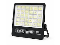 2 x led floodlight 400w – 6400k koud wit - zwart – ip65 – borneo-400 - afbeelding 3 van  5