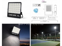 2 x led floodlight 400w – 6400k koud wit - zwart – ip65 – borneo-400 - afbeelding 4 van  5