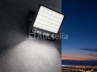 2 x led floodlight 400w – 6400k koud wit - zwart – ip65 – borneo-400 - afbeelding 3 van  5