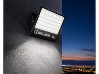2 x led floodlight 400w – 6400k koud wit - zwart – ip65 – borneo-400 - afbeelding 1 van  5