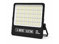 2 x led floodlight 400w – 6400k koud wit - zwart – ip65 – borneo-400 - afbeelding 2 van  5