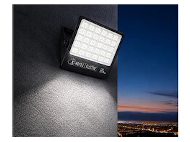 2 x led floodlight 400w – 6400k koud wit - zwart – ip65 – borneo-400 - afbeelding 1 van  6