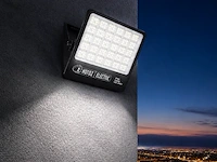 2 x led floodlight 400w – 6400k koud wit - zwart – ip65 – borneo-400 - afbeelding 2 van  6