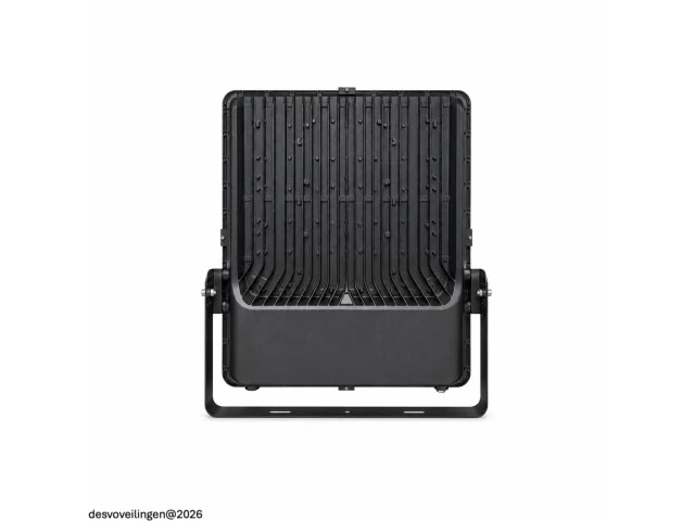 2 x led floodlight 400w – 6400k koud wit - zwart – ip65 – borneo-400 - afbeelding 4 van  6