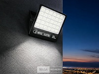 2 x led floodlight 400w – 6400k koud wit - zwart – ip65 – borneo-400 - afbeelding 1 van  6