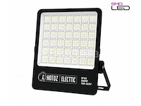 2 x led floodlight 500w – 6400k koud wit - zwart – ip65 – borneo-500 - afbeelding 4 van  5