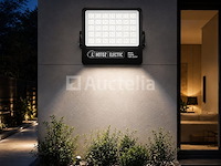 2 x led floodlight 500w – 6400k koud wit - zwart – ip65 – borneo-500 - afbeelding 1 van  5