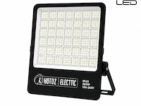 2 x led floodlight 500w – 6400k koud wit - zwart – ip65 – borneo-500 - afbeelding 3 van  5
