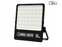 2 x led floodlight 500w – 6400k koud wit - zwart – ip65 – borneo-500 - afbeelding 1 van  2