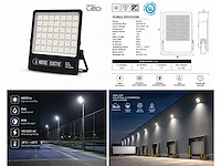 2 x led floodlight 500w – 6400k koud wit - zwart – ip65 – borneo-500 - afbeelding 5 van  5