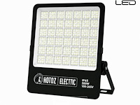 2 x led floodlight 500w – 6400k koud wit - zwart – ip65 – borneo-500 - afbeelding 3 van  6