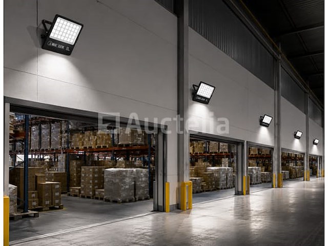 2 x led floodlight 600w – 6400k koud wit - zwart – ip65 – borneo-600 - afbeelding 2 van  5