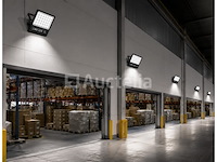 2 x led floodlight 600w – 6400k koud wit - zwart – ip65 – borneo-600 - afbeelding 2 van  5