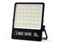 2 x led floodlight 600w – 6400k koud wit - zwart – ip65 – borneo-600 - afbeelding 4 van  5