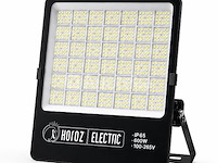 2 x led floodlight 600w – 6400k koud wit - zwart – ip65 – borneo-600 - afbeelding 2 van  5