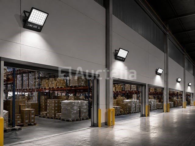 2 x led floodlight 600w – 6400k koud wit - zwart – ip65 – borneo-600 - afbeelding 4 van  5