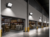 2 x led floodlight 600w – 6400k koud wit - zwart – ip65 – borneo-600 - afbeelding 1 van  5