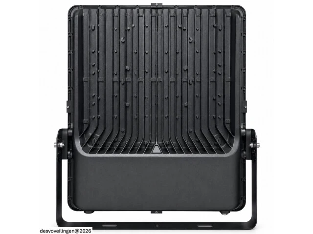 2 x led floodlight 600w – 6400k koud wit - zwart – ip65 – borneo-600 - afbeelding 4 van  6