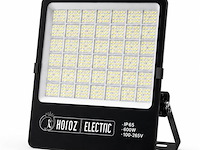 2 x led floodlight 600w – 6400k koud wit - zwart – ip65 – borneo-600 - afbeelding 2 van  5