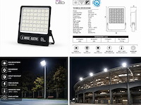 2 x led floodlight 600w – 6400k koud wit - zwart – ip65 – borneo-600 - afbeelding 5 van  5