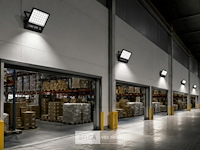 2 x led floodlight 600w – 6400k koud wit - zwart – ip65 – borneo-600 - afbeelding 2 van  6