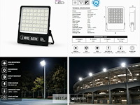 2 x led floodlight 600w – 6400k koud wit - zwart – ip65 – borneo-600 - afbeelding 6 van  6