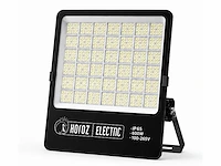 2 x led floodlight 600w – 6400k koud wit - zwart – ip65 – borneo-600 - afbeelding 2 van  5