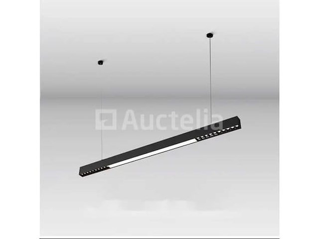 2 x led lineaire hanglamp – 35w – 120cm – ip20 – zwart – inclusief montageset - afbeelding 2 van  5