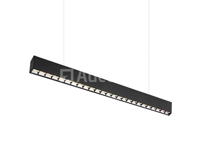 2 x led lineaire hanglamp – 35w – 120cm – ip20 – zwart – inclusief montageset - afbeelding 2 van  6