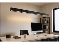 2 x led lineaire hanglamp – 35w – 120cm – ip20 – zwart – inclusief montageset