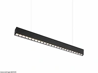 2 x led lineaire hanglamp – 35w – 120cm – ip20 – zwart – inclusief montageset - afbeelding 5 van  7