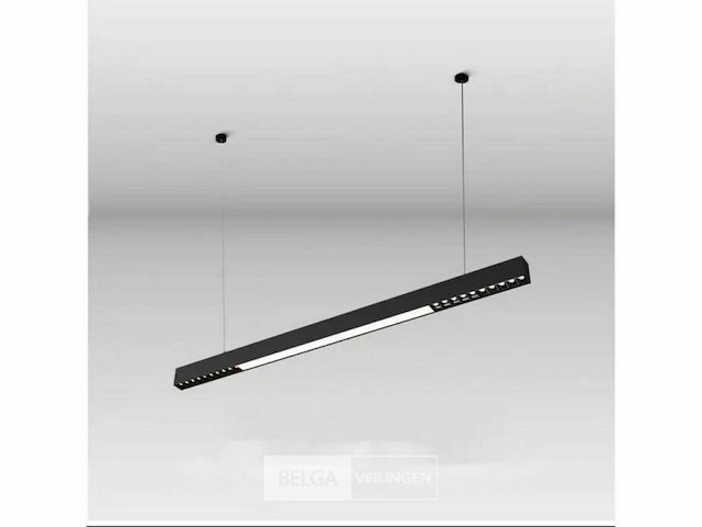 2 x led lineaire hanglamp – 35w – 120cm – ip20 – zwart – inclusief montageset - afbeelding 3 van  6