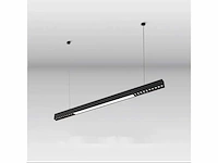2 x led lineaire hanglamp – 35w – 120cm – ip20 – zwart – inclusief montageset - afbeelding 2 van  5