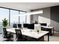 2 x led linear hanglamp 40w – 3cct instelbaar - wit – avenue 3cct - afbeelding 2 van  5