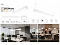2 x led linear hanglamp 40w – 3cct instelbaar - wit – avenue 3cct - afbeelding 5 van  5