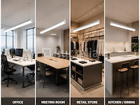 2 x led linear hanglamp 40w – 3cct instelbaar - wit – avenue 3cct - afbeelding 2 van  5