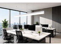 2 x led linear hanglamp 40w – 3cct instelbaar - wit – avenue 3cct - afbeelding 1 van  5